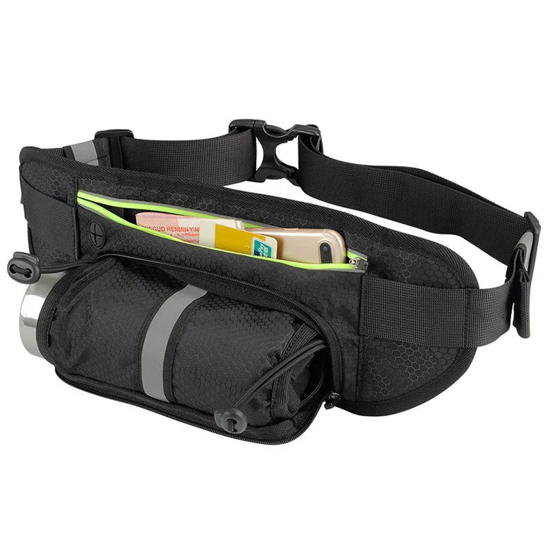 Sport Trail Running Belt Waist Bag Hydration Jogging Pouch Water Bottle Fanny Pack Men Women Gym Fitness Cycling Money Belt Bags
