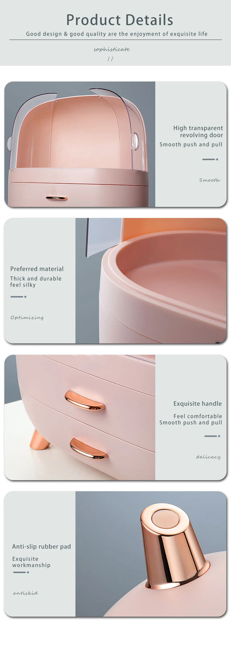 Makeup Container Polish Box Desktop Storage Organizer Makeup Drawer Large Box Cosmetic Capacity Storage Nail Jewelry Organizer