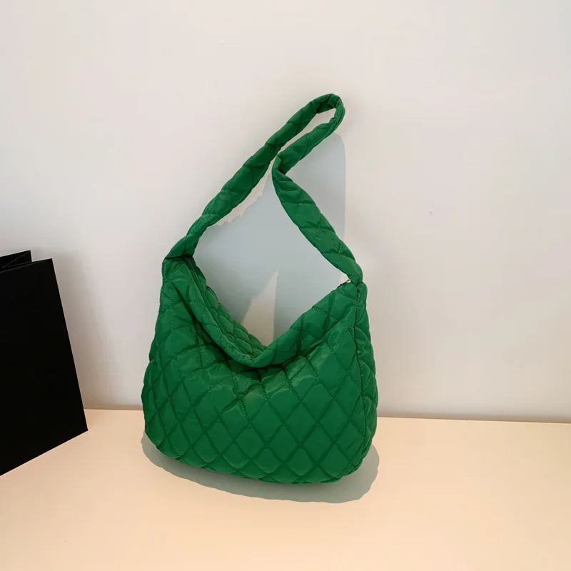 New Fashionable Flow Large Capacity Casual Lightweight Cotton Handbag Fashionable Street Mini One Shoulder Package