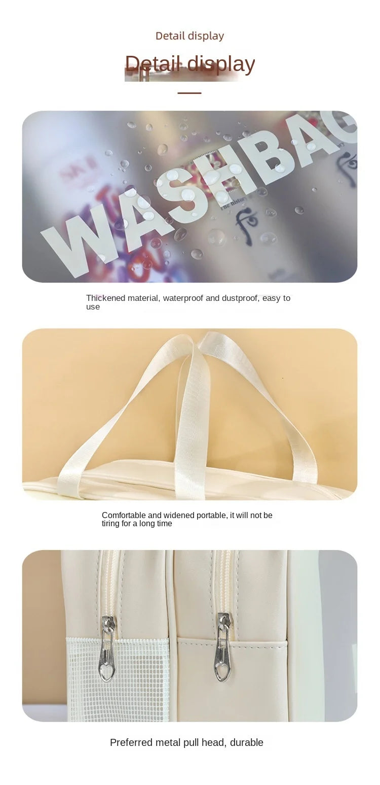 Wet Separate Bag Large Capacity Storage Bag Fitness Swimming Travel Portable Double Layer PVC Portable Cosmetic Bag #3571