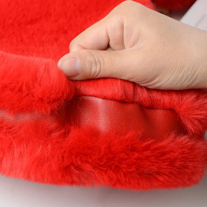 Women Hand Bags New Plush Love Heart Shaped New Fashionable Solid Color Soft Comfortable Purses and Handbags Bags for Ladies