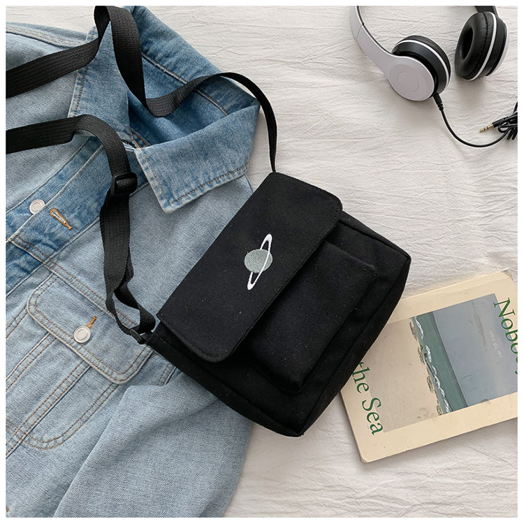 Casual Collage Student Messenger Bag Women Small Bag Canvas Shoulder Bag For Women Print Crossbody Bags Bolsas Sac