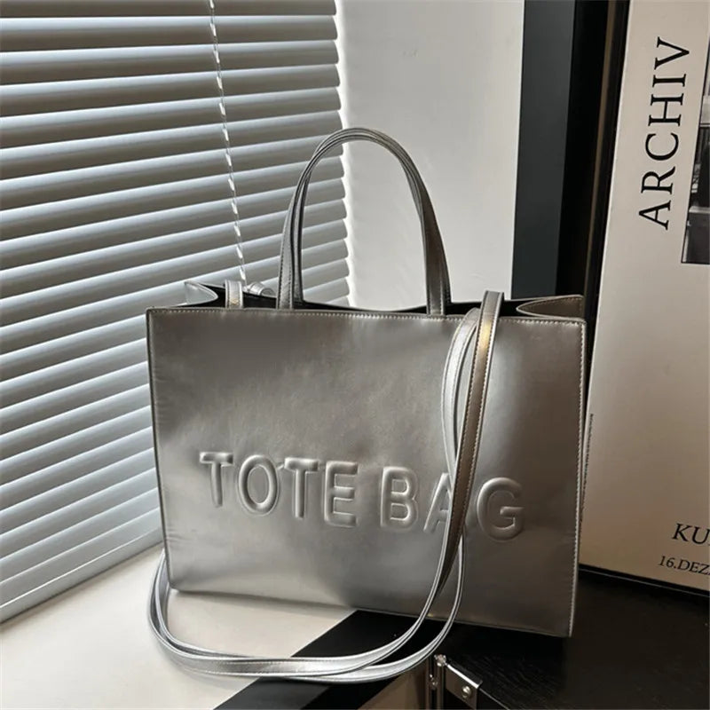 Simple Vintage Pu Leather Tote Bags for Women, Casual Fashion Single Shoulder Cross Body Bags, Handbag Women for Work Shopping