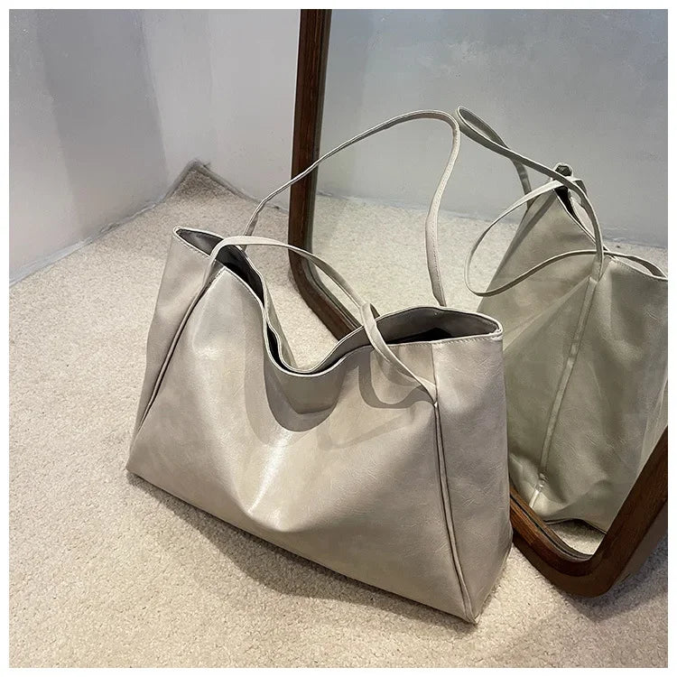 Retro PU Women's Handbag, Large Capacity Handbags Shoulder Bag, Street Leisure Shopping Tote Bag Bags, Suitable for Daily Use