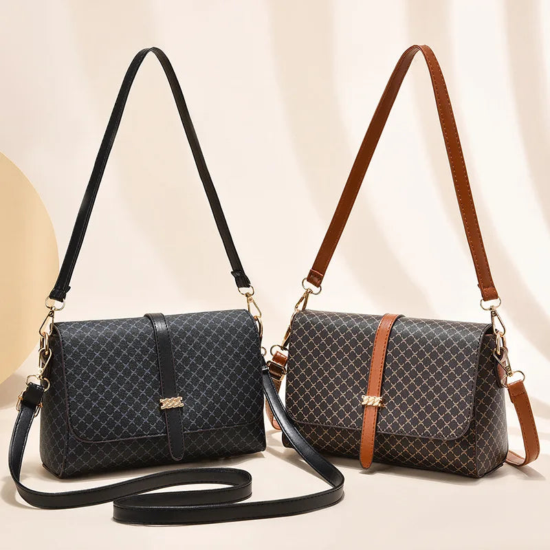 Fashion Bucket Bag Women Luxury Designer Shoulder Crossbody Bag Ladies Small Handbag Retro PU Leather Shopping Totes