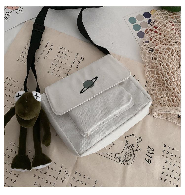 Casual Collage Student Messenger Bag Women Small Bag Canvas Shoulder Bag For Women Print Crossbody Bags Bolsas Sac