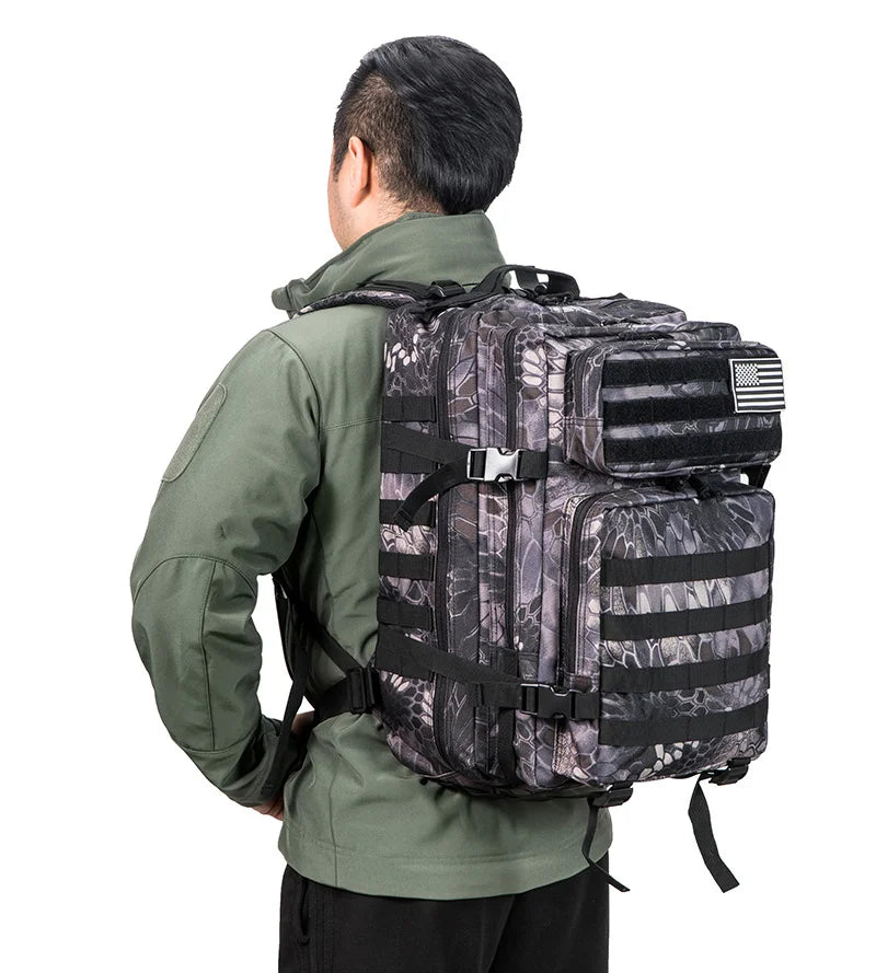 Outdoor 45L GYM Fitness Style Backpacks for men/women Tactical Training Molle Survival Bag Hiking Trekking Rucksack School bag
