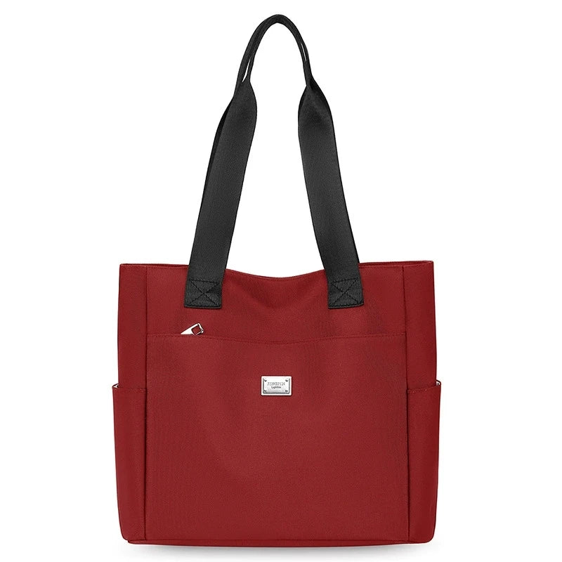 DISSEFA-TECH Women's Stylish Nylon Tote Bag - Durable, Multi-Pocket, Zipper Closure | Perfect for Shopping, Work, Daily Travel