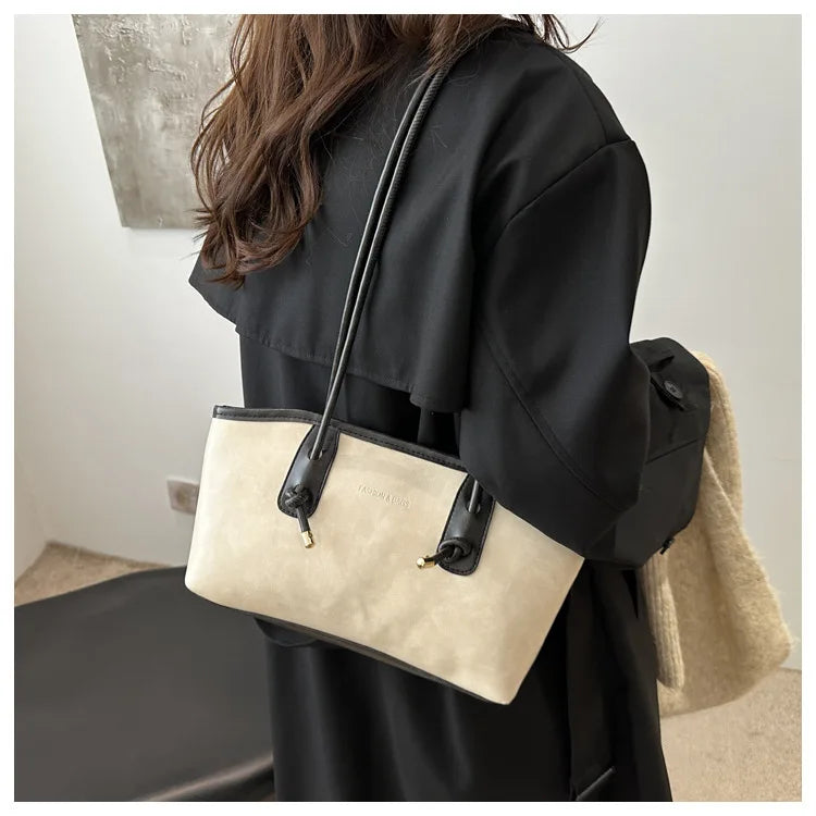High Quality Texture Vintage Large Capacity Women's Bag Stylish Commuting Armpit Handbag Women Shoulder Bag Fashionable Tote Bag