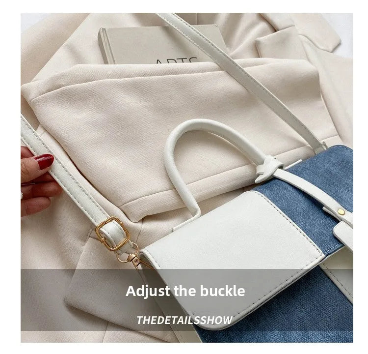 Fashionable PU Leather Handbag Women for Commuting, Stylish Single Color Blocking Handbags Shoulder Bag, Daily Outfit Tote Bag