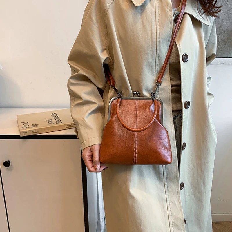 Women's Handbag Crossbody Shoulder Bags Evening Party Totes Makeup Wallet New Fashion Vintage Soft Leather Cosmetic Bag Purse