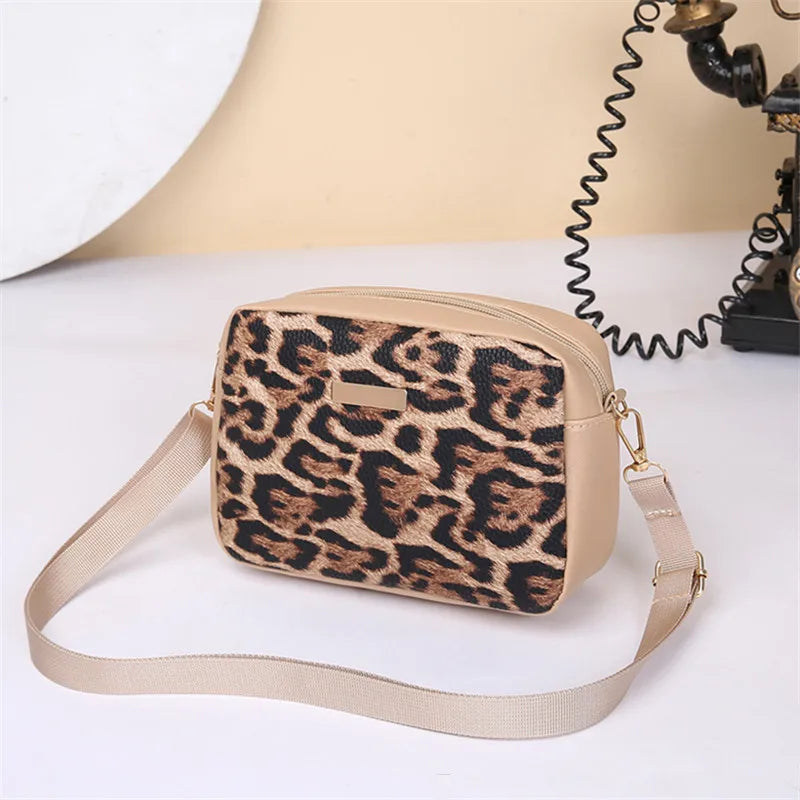 Leopard Print Crossbody Bag for Women, Fashion Casual Shoulder Bag, Lightweight Purse, Versatile for Office, Daily, Going Out