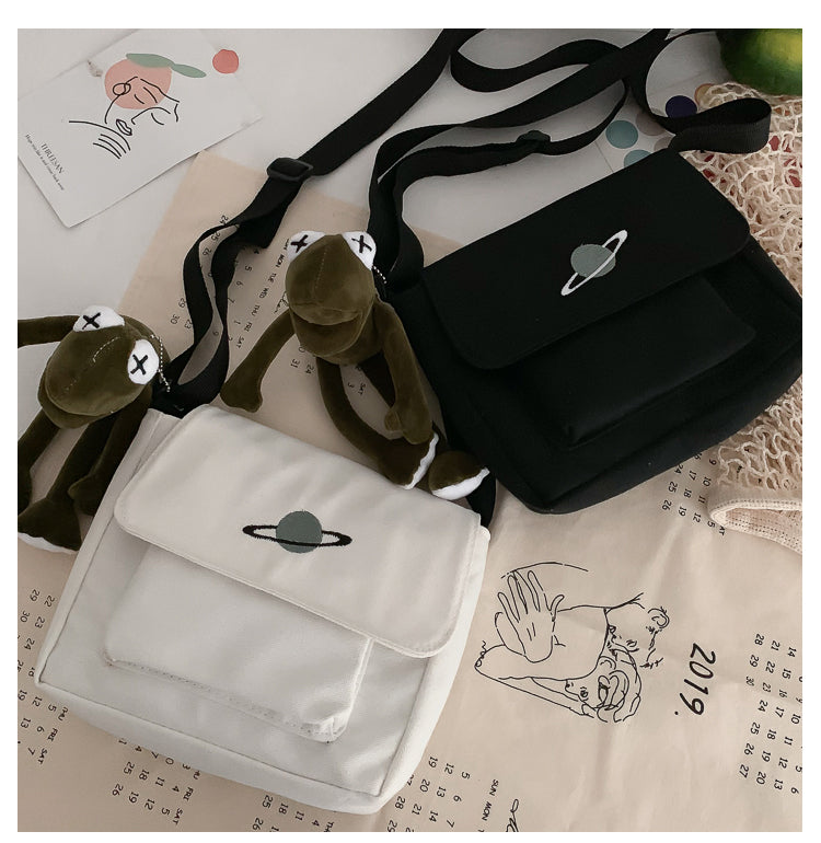 Casual Collage Student Messenger Bag Women Small Bag Canvas Shoulder Bag For Women Print Crossbody Bags Bolsas Sac