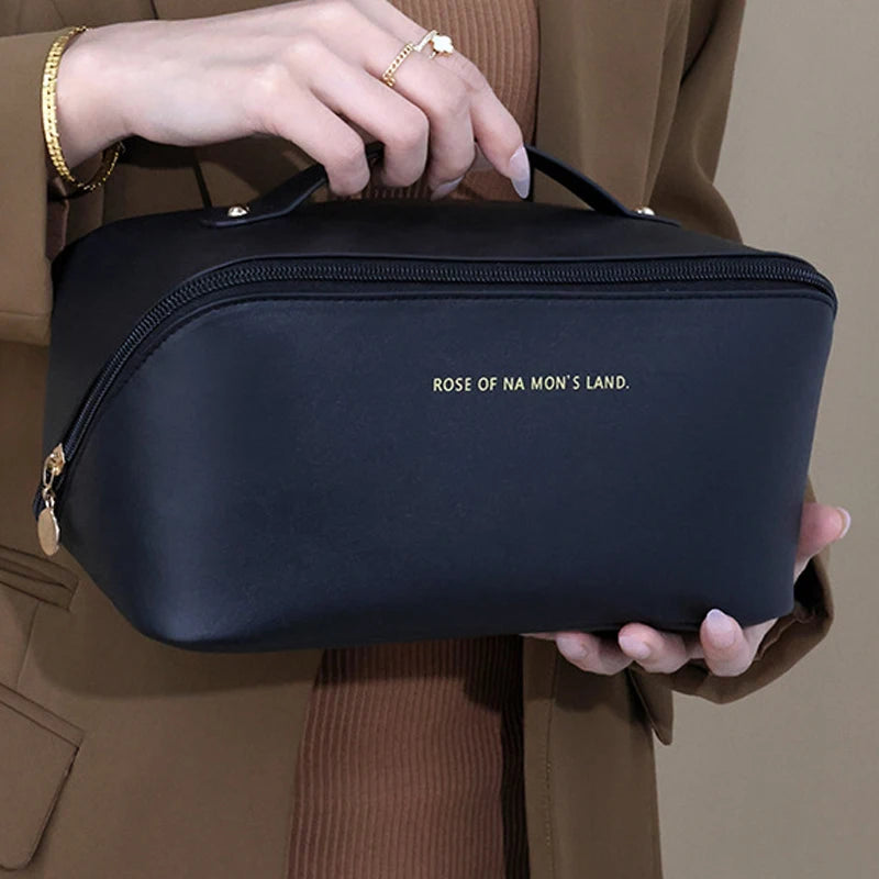 Makeup Organizer Female Toiletry Kit Bag Make Up Case Storage Pouch PU Lady Box, Cosmetic Bag, Organizer Bag For Travel Zip ﻿