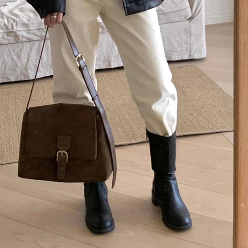 Matte Leather Large Capacity Handbag Female Underarm Shoulder Bag Fashion Messenger Crossbody Bags for Women Luxury Design Totes
