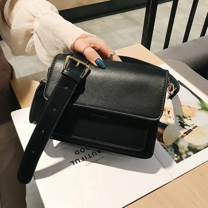 Sewing Thread Women's Shoulder Bags Pu Hasp Ladies Crossbody Bags on Sale 2024 High Quality Free Shipping Bolsas Femininas