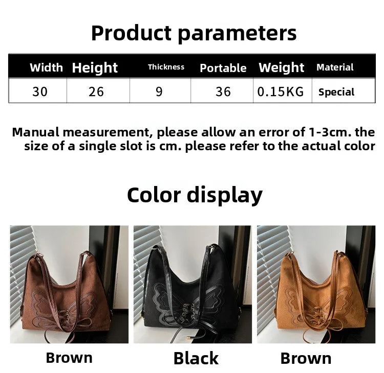 Large Capacity Bow Tie Backpack, New Retro Single Handbag Shoulder Messenger Bag, High Grade Matte Leather Tote Cross Body Bags
