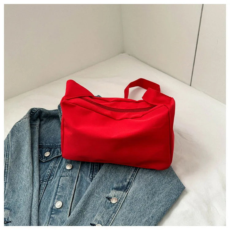 Fashion Crossbody Bag with Round Small Pouch, Versatile Stylish Lightweight Oxford Shoulder Bag for Women Daily Use Work Travel