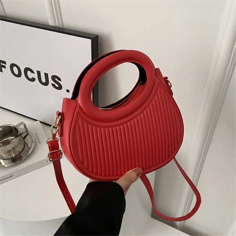 Chic Stripe Design Crossbody Bags for Women Elegant Synthetic Leather Handbag, Purse, Luxury Look Shoulder Bag for Everyday Use