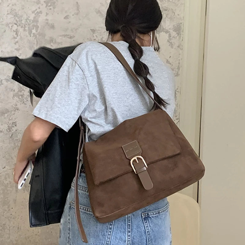 Matte Leather Large Capacity Handbag Female Underarm Shoulder Bag Fashion Messenger Crossbody Bags for Women Luxury Design Totes
