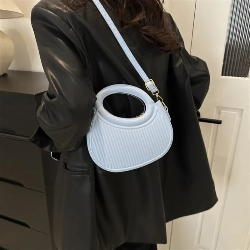 Chic Stripe Design Crossbody Bags for Women Elegant Synthetic Leather Handbag, Purse, Luxury Look Shoulder Bag for Everyday Use