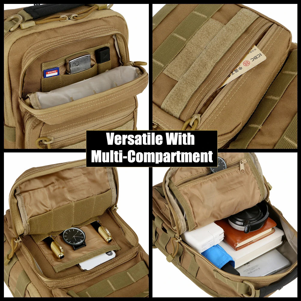 Tactical Single Shoulder Backpack Molle Assault Sling Bag Small EDC One Strap Daypack  Tactical Bags