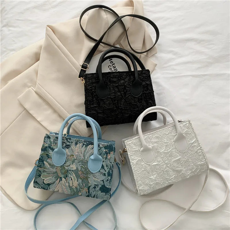 Luxury Design Mini Handbags Women's Totes Fashion Ladies Large Capacity Monet's Garden Oil Painting Canvas Shoulder Shopper Bag