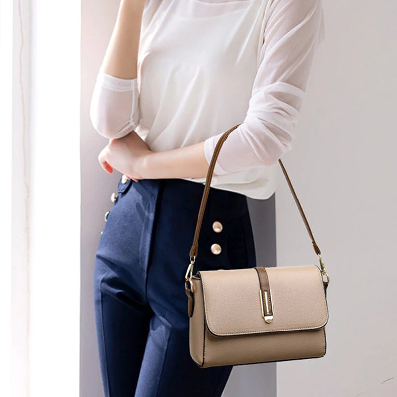 Women Shoulder Bags Ladies Messenger Crossbody Flip Purses Handbags Single Thin Adjustable Shoulder Strap Square Horizontal Bag