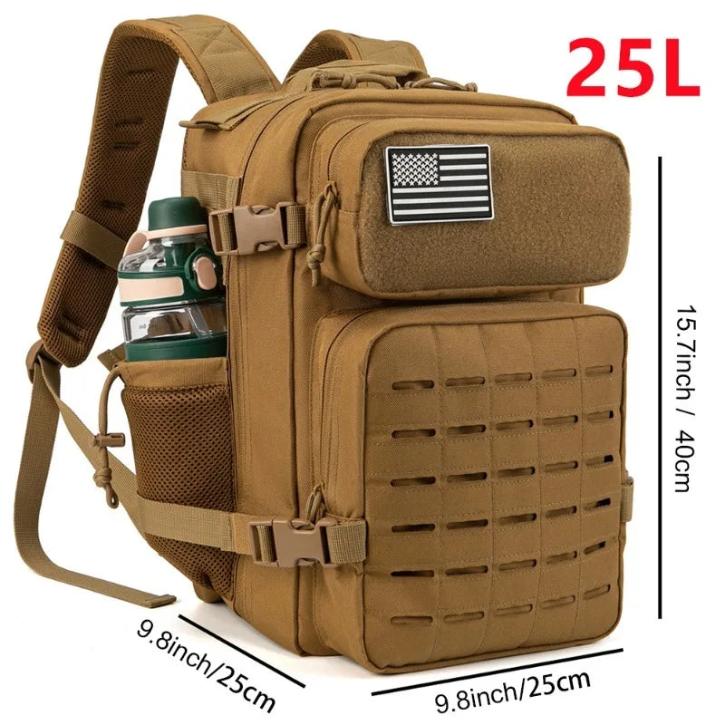 25L/45L Tactical Backpack for Women/men survival Laser Cut Molle Daypack School Bag Gym EDC Rucksack back pack