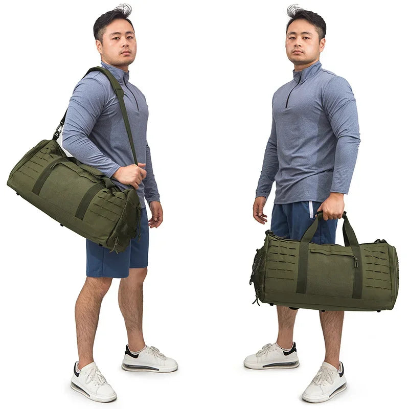 40L Sport Gym Bag Tactical Travel Fitness Training Bag With Shoe Basketball Outdoor Weekender Bags carry on bag hiking backpacks