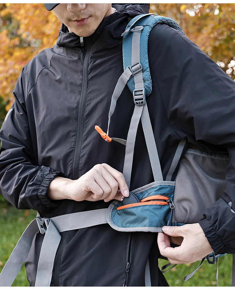 Climbing Camping Backpack Sports Travel Duffel Bag for Men Women with Shoes Outdoor Hikking Cycling Rucksack Luggage Storage Bag