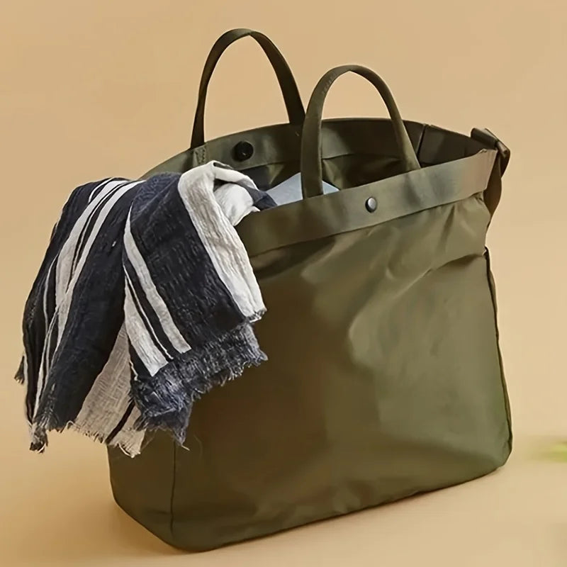 Women's Fashion Tote Bag, Waterproof Nylon, Versatile & Chic, Durable & Spacious with Double Handle