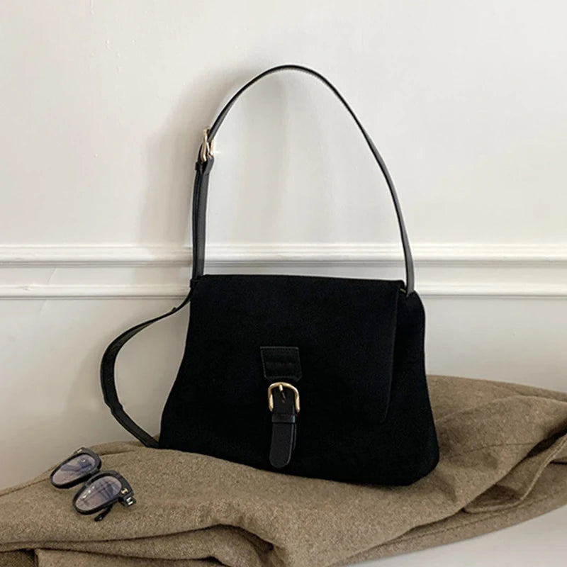 Matte Leather Large Capacity Handbag Female Underarm Shoulder Bag Fashion Messenger Crossbody Bags for Women Luxury Design Totes