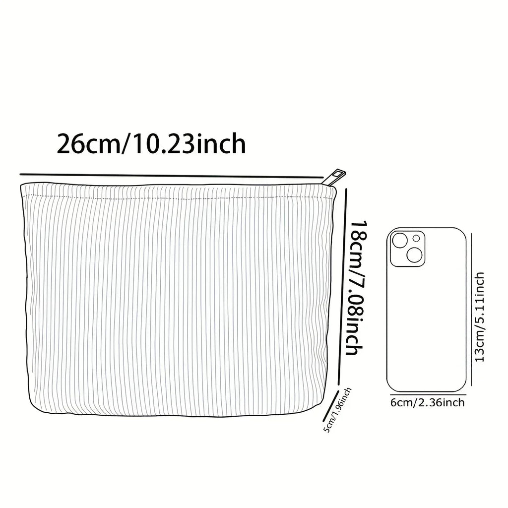 Leopard Print & Red Lips Pattern Cosmetic Bag - Polyester Makeup Pouch with Zipper, Chic Toiletry Organizer, Lined Travel Case