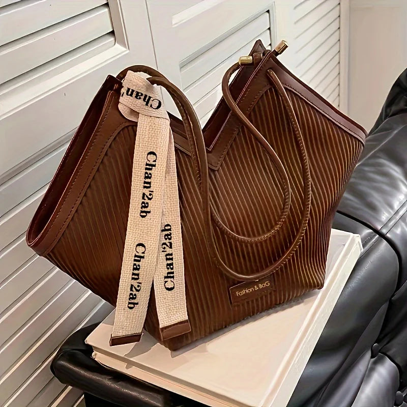 Love Design Tote Bag, Trendy Large Capacity Shoulder Bag, Faux Leather Simple Bag for Women Work Purses and Handbags
