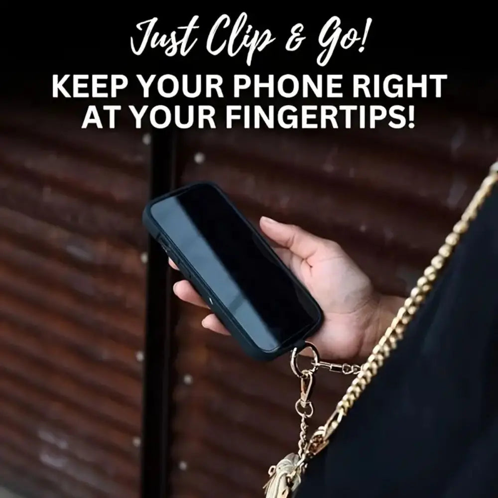 Metal Crossbody Phone Strap With Zippered Pocket Anti-Drop Phone Case Wallet Card Slot Shoulder Phone Lanyards Fashion Bag Chain