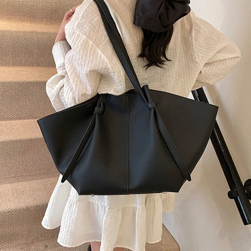 Brand Designer Bucket Shoulder Bags For Women Soft PU Leather Big Capacity Shopper Tote Set Luxury Designer Handbags