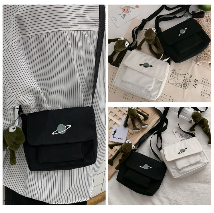 Casual Collage Student Messenger Bag Women Small Bag Canvas Shoulder Bag For Women Print Crossbody Bags Bolsas Sac