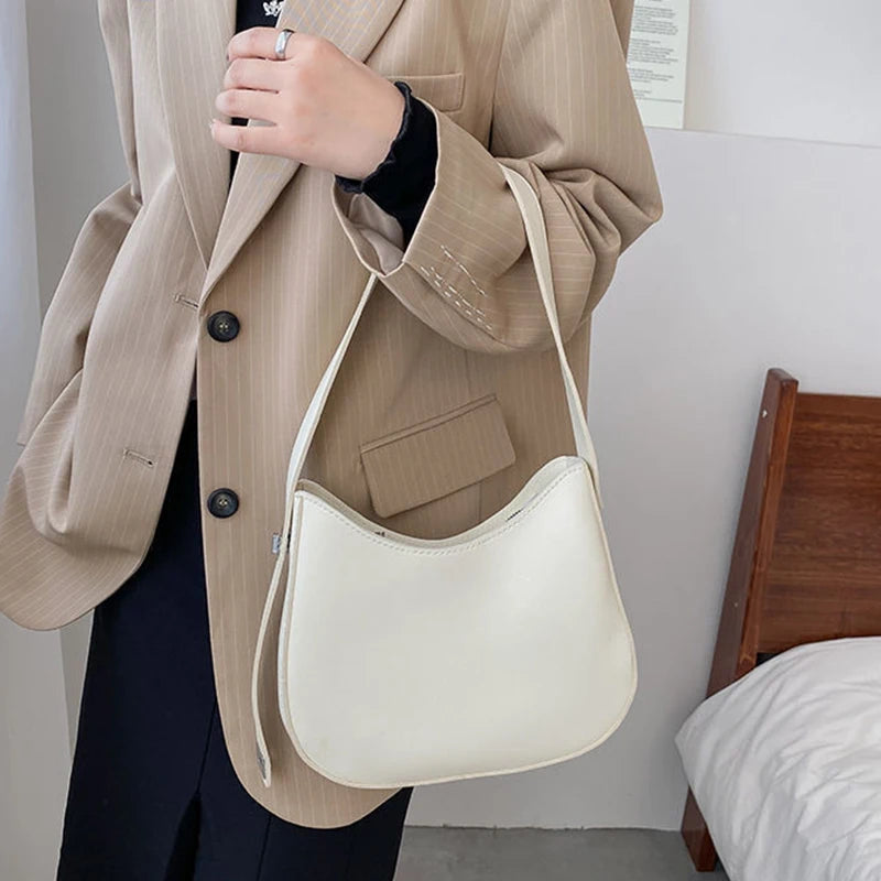 PU Leather Fashion Design Crossbody Bags For Women Summer Travel Shoulder Bags Large Capacity Handbags and Purse Armpit Hobo Bag