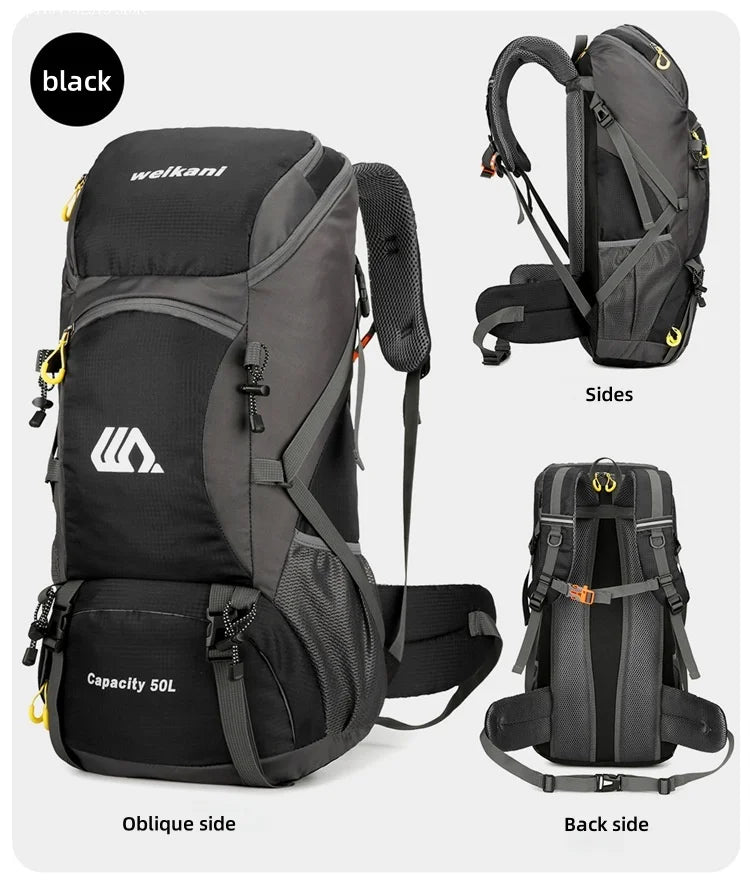 Outdoor sports backpack - hiking backpack 50L men's and women's hiking and camping bag travel backpack with dual shoulder straps