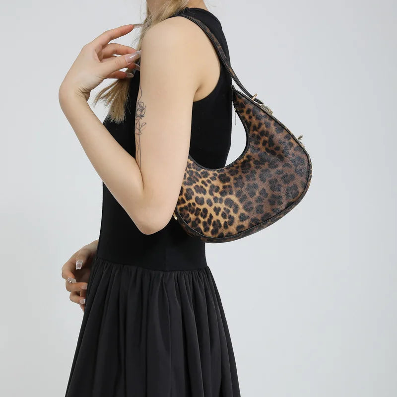 Cow Prints Underarm Shoulder Bags For Women French Style Small Crossbody Phone Bag Luxury Designer Versatile Handbags
