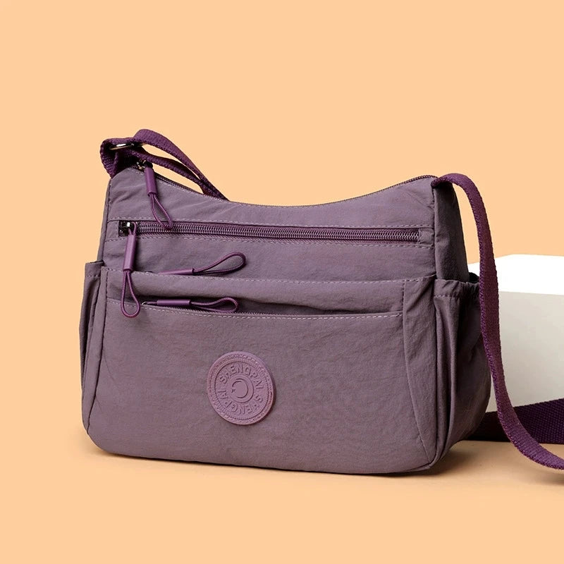 Multi-Layer Casual Crossbody Bag for Women, Solid Color Multi-Pocket, Versatile for Commuting, Travel, Shopping, Mother'S Gift