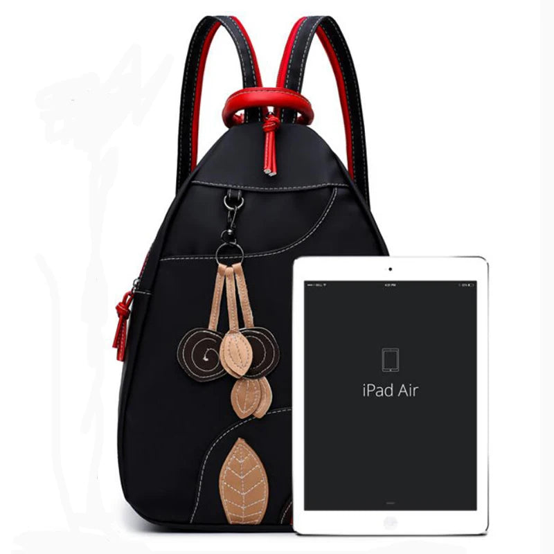 Fashion Women Backpack Waterproof Nylon Shoulder Bag Leisure Travel Luggage Bag Outdoor Crossbody Bag Student School Bag