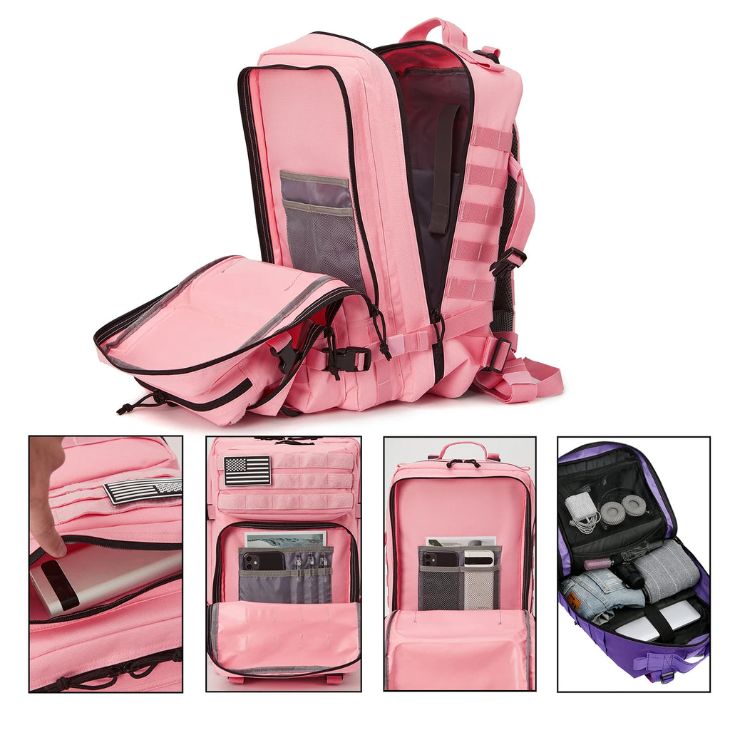 Outdoor 45L GYM Fitness Style Backpacks for men/women Tactical Training Molle Survival Bag Hiking Trekking Rucksack School bag