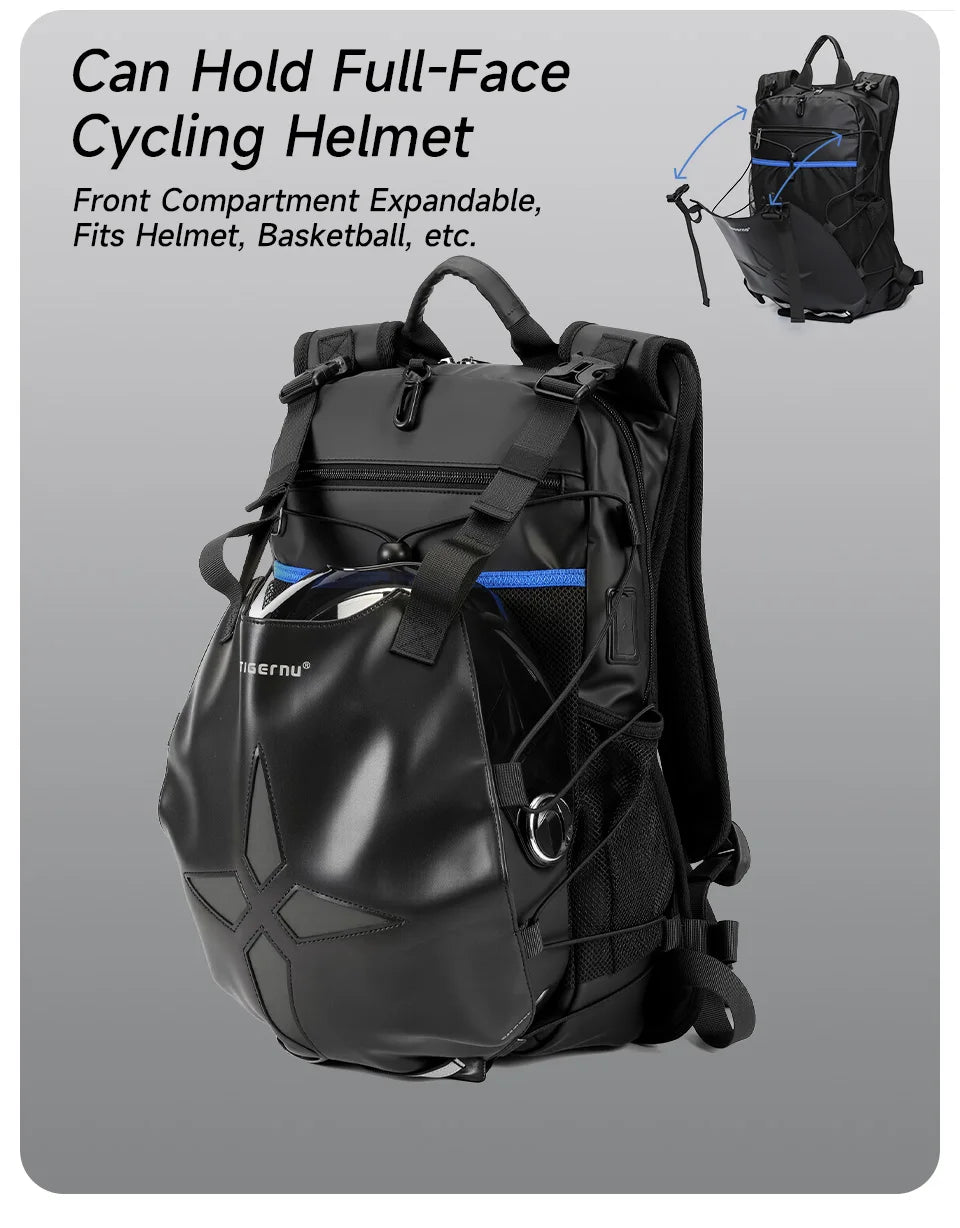 Tigernu Cycling Backpacks Men Waterproof Bicycle Bags Motor Bags Sport Bike Backpacks Storage Helmet Pack With Reflective Strap