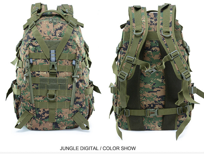 40L Tactical Backpack for Men Camping Hiking Backpacks Reflective Outdoor Travel Bags Survival Molle Climbing Rucksack Bag