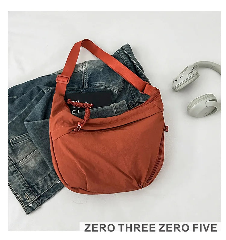 Casual Nylon Hobos Crossbody Bag for Women Designer Shoulder Bags Large Capacity Tote Bag Lady Travel Shopper Bag Female Purses