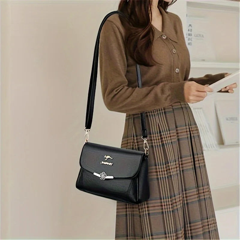 Fashionable Single-Shoulder Bag for Women, Versatile Crossbody Purse with Adjustable Strap, Waterproof Faux Leather