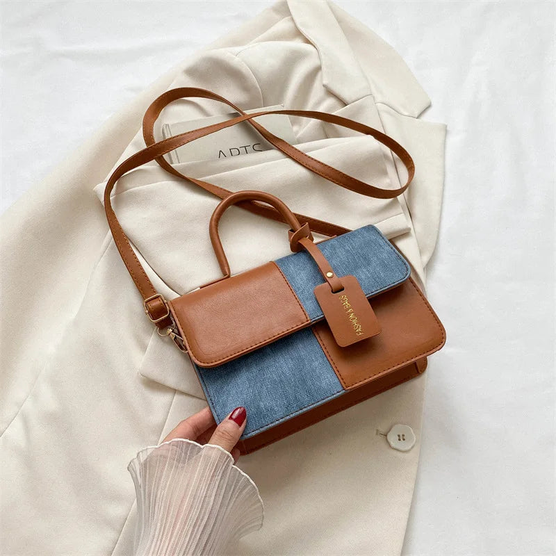 Fashionable PU Leather Handbag Women for Commuting, Stylish Single Color Blocking Handbags Shoulder Bag, Daily Outfit Tote Bag