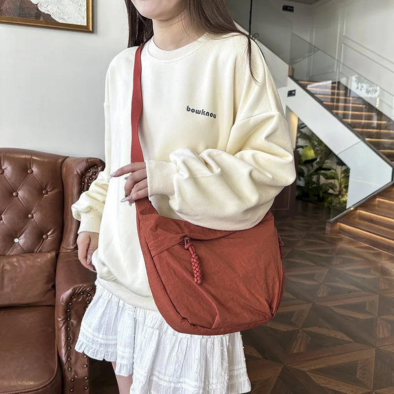 Casual Nylon Hobos Crossbody Bag for Women Designer Shoulder Bags Large Capacity Tote Bag Lady Travel Shopper Bag Female Purses
